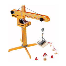 Hape Wooden Crane Lift Toy - Construction