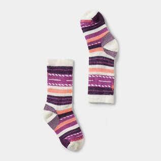 Smartwool Kid's Merino Wool Striped Crew Hiking Socks (Full Cushion)