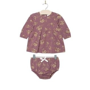 Tunic Dress and Bloomer Set in Orchid Blooms Print