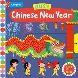 Book Busy Chinese New Year Push, Pull, Slide Board Book
