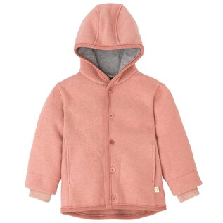 Disana Soft Pink Boiled Wool Button Up Jacket by Disana