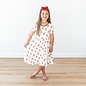 Kyte Baby Bear Hearts Print Short Sleeve Bamboo Twirl Dress by Kyte