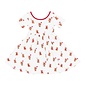 Kyte Baby Bear Hearts Print Short Sleeve Bamboo Twirl Dress by Kyte