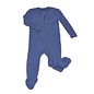 Silkberry Coastal Blue Bamboo Fleece Footed Sleeper with Zipper