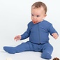 Silkberry Coastal Blue Bamboo Fleece Footed Sleeper with Zipper