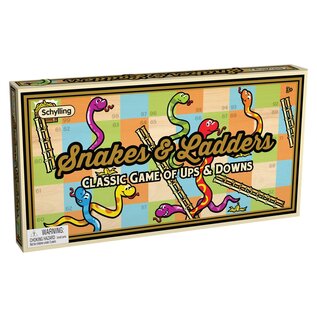 Schylling Snakes & Ladders - Classic Game of Ups & Downs
