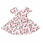 Kyte Baby Short Sleeve Bamboo Twirl Dress in Strawberry Fields Print by Kyte
