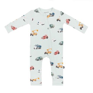 Kyte Baby City Vehicles Print Zippered Bamboo Romper by Kyte Baby