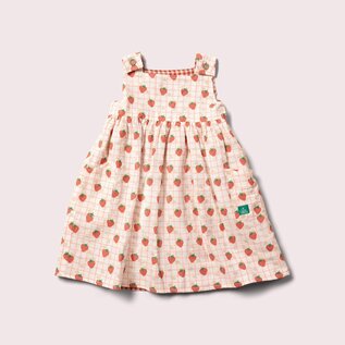 Little Green Radicals Strawberry Days Reversible Pinny Dress by Little Green Radicals