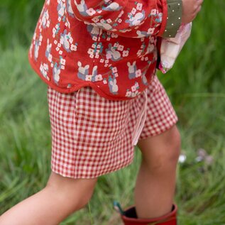 Little Green Radicals Organic Cotton Little Red Check By The Sea Shorts by Little Green Radicals