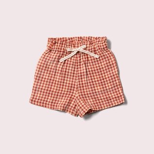 Little Green Radicals Organic Cotton Little Red Check By The Sea Shorts by Little Green Radicals