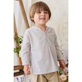 Jamie Kay Organic Cotton Kenji Top - Cloud check by Jamie Kay