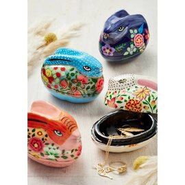 Kashmiri Floral Bunny Handpainted Easter Gift Box