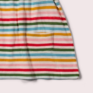 Little Green Radicals Organic Cotton Rainbow Stripe Pocket Play Days Dress by Little Green Radicals