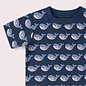 Little Green Radicals Blue Singing Whales Print T-Shirt by Little Green Radicals