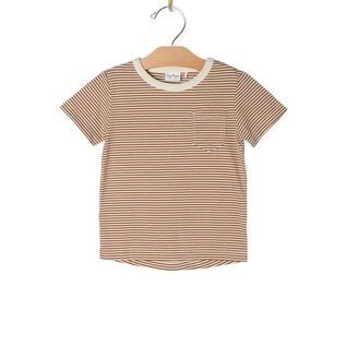 Toffee Stripe Pocket Tee by City Mouse Studio
