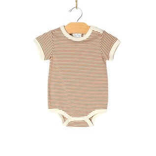 Toffee Stripe Short Sleeve Bodysuit by City Mouse Studio