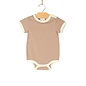Toffee Stripe Short Sleeve Bodysuit by City Mouse Studio