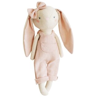 Olivia Bunny 28cm with Pink Overalls