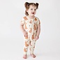 Parade Brown Bunnies Print Short Sleeve Zip Romper by Parade