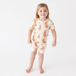 Parade Brown Bunnies Print Organic Cotton Short PJ Set by Parade
