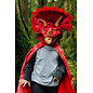 Great Pretenders Triceratops Hooded Cape Red Kids Size 4-5 Years