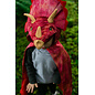 Great Pretenders Triceratops Hooded Cape Red Kids Size 4-5 Years
