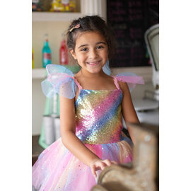 Great Pretenders Rainbow Fairy Dress & Wings Dress Up Costume