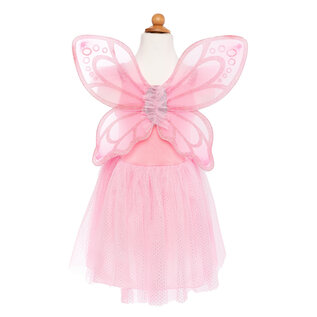 Great Pretenders Pink Sequins Butterfly Dress & Wings Kids Size 5-7 Years