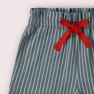 Little Green Radicals Navy Striped By the Sea Twill Shorts