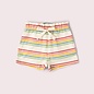Little Green Radicals Cream Rainbow Striped By the Sea Twill Shorts