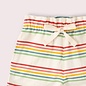 Little Green Radicals Cream Rainbow Striped By the Sea Twill Shorts