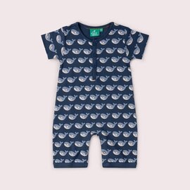 Little Green Radicals Singing Whales Organic Romper