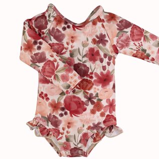 current tyed The 'Harper' Ruffle Rashguard Suit by Current Tyed