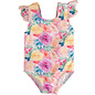 current tyed The 'Isabella' Ruffle Shoulder One Piece Swimsuit