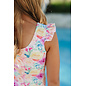 current tyed The 'Isabella' Ruffle Shoulder One Piece Swimsuit
