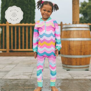 Honeysuckle 'THue-nami' Print UV Protection One Piece Suit