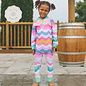 Honeysuckle 'THue-nami' Print UV Protection One Piece Suit