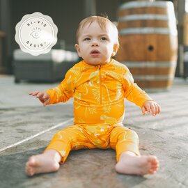 Honeysuckle 'Swim-panzee' Print UV Protection One Piece Suit by Honeysuckle