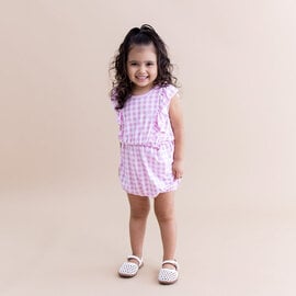 Kyte Baby Bubble Romper in Gingham Thistle by Kyte Baby