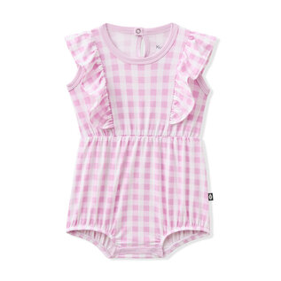 Kyte Baby Bubble Romper in Gingham Thistle by Kyte Baby