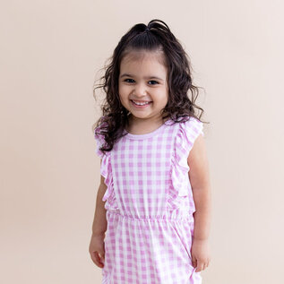 Kyte Baby Bubble Romper in Gingham Thistle by Kyte Baby