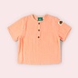 Little Green Radicals Coral Pink Short Sleeved Henley Shirt