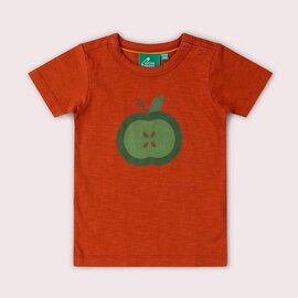 Little Green Radicals Apple a Day Short Sleeve Popper T-Shirt by Little Green Radicals