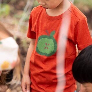 Little Green Radicals Apple a Day Short Sleeve Popper T-Shirt by Little Green Radicals