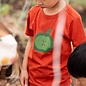 Little Green Radicals Apple a Day Short Sleeve Popper T-Shirt by Little Green Radicals