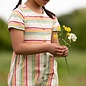 Little Green Radicals Cream Rainbow Button Short Sleeve Dress by Little Green Radicals