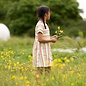 Little Green Radicals Cream Rainbow Button Short Sleeve Dress by Little Green Radicals