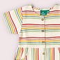 Little Green Radicals Cream Rainbow Button Short Sleeve Dress by Little Green Radicals
