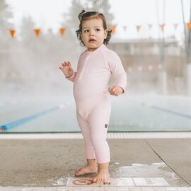 Honeysuckle 'Coral Seersucker' Print UV Protection One Piece Suit by Honeysuckle